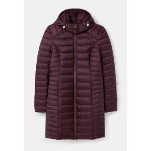 COPY - Joules Canterbury Plum Long Puffer Coat